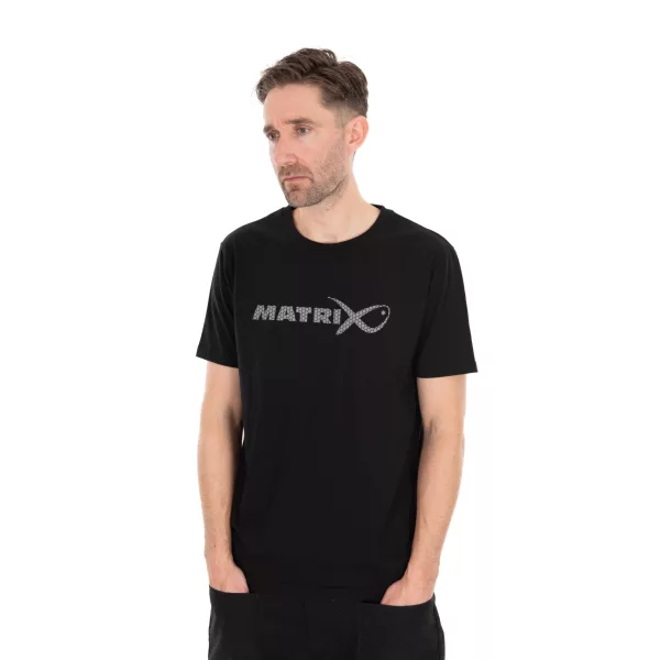 Matrix Large Fade Logo Fekete-Szürke Póló 2XL