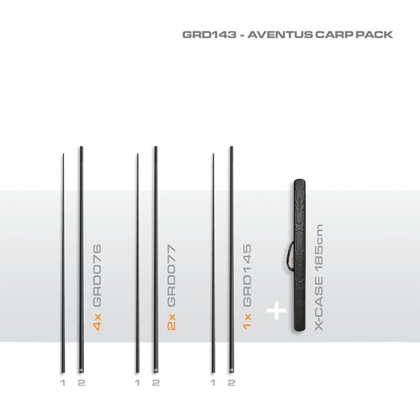 Guru Aventus Carp Pack Topset Súprava s taškou na topsety s tvrdou stenou