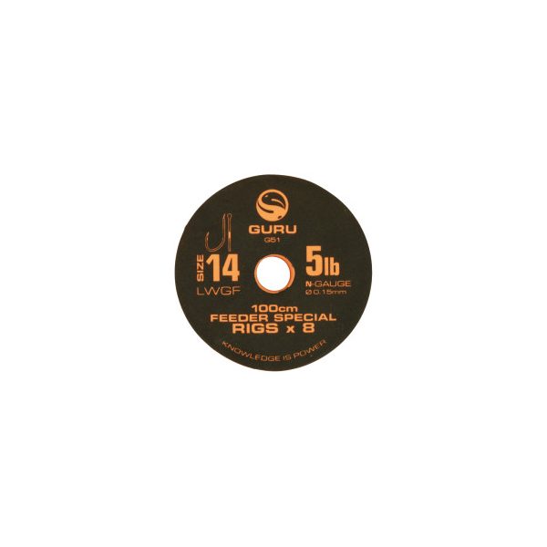 Guru LWGF Feeder Special Rig naviazaný háčik - 100cm - veľkosť 16