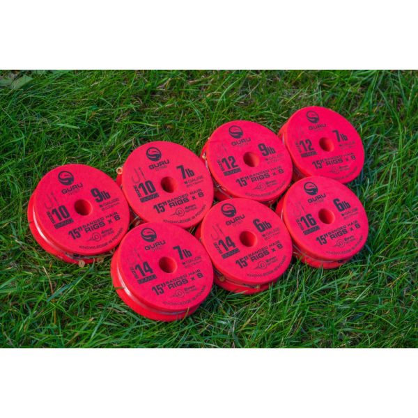 Guru SMWG Bait Bands 16 Háčik s očkom, bez protihrotu, monofilný nadväzec 8ks