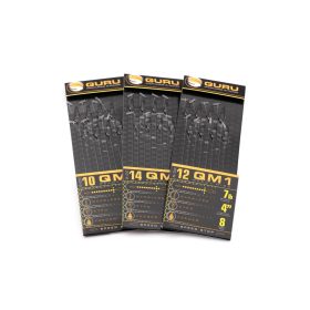   Guru QM1 Speed Stop 12 Háčik s očkom, bez protihrotu, monofilný nadväzec 8ks