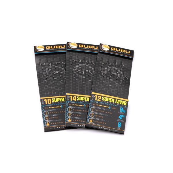 Guru SMWG Bayonet Rig 12 Háčik s očkom, bez protihrotu, monofilný nadväzec 8ks