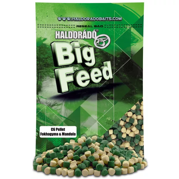 Haldorádó Big Feed C6 Pelet Cesnak-Mandľa 700gr 6mm Kŕmny pelet