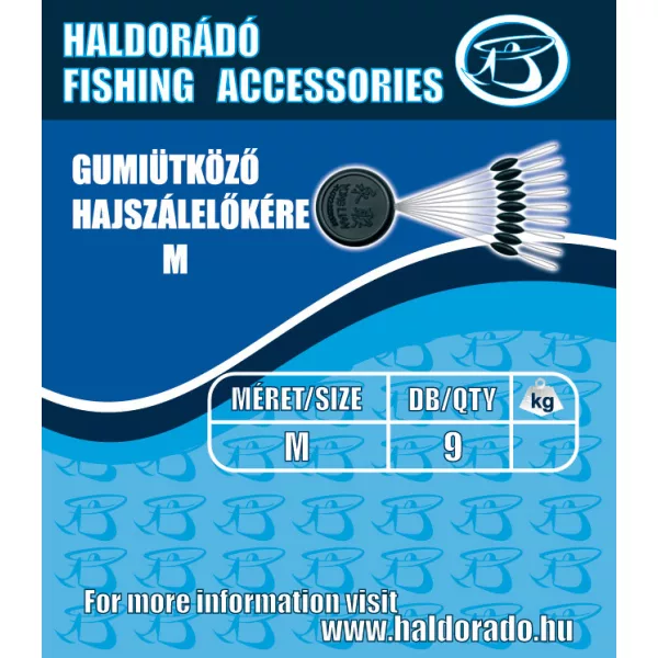 Haldorádó Gumová zarážka na vlasový nadväzec stredná (M) 9ks