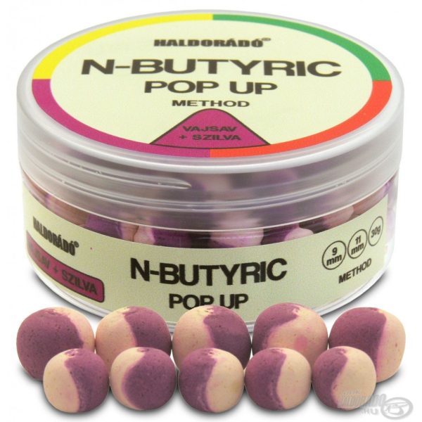 Haldorádó N-Butyric Pop Up Method 9, 11 mm - Kyselina maslová + Slivka