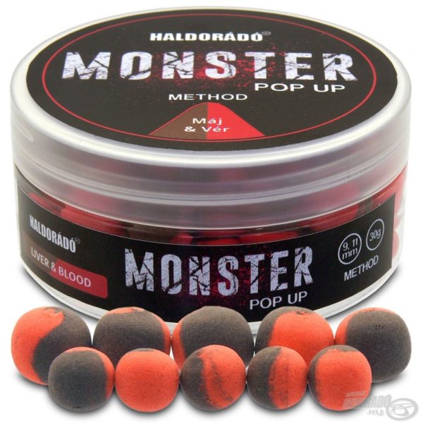 Haldorádó MONSTER Pop Up Method 9, 11 mm - Pečeň a Krv