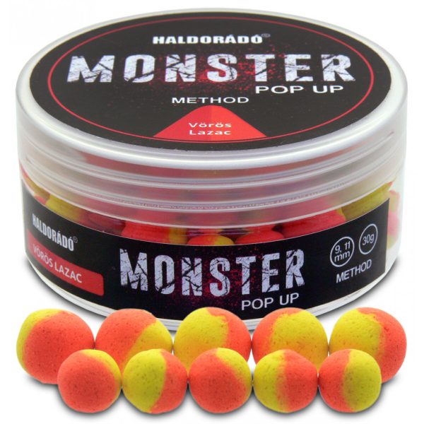 Haldorádó Monster Pop Up Method Červený Losos 30gr 9-11mm