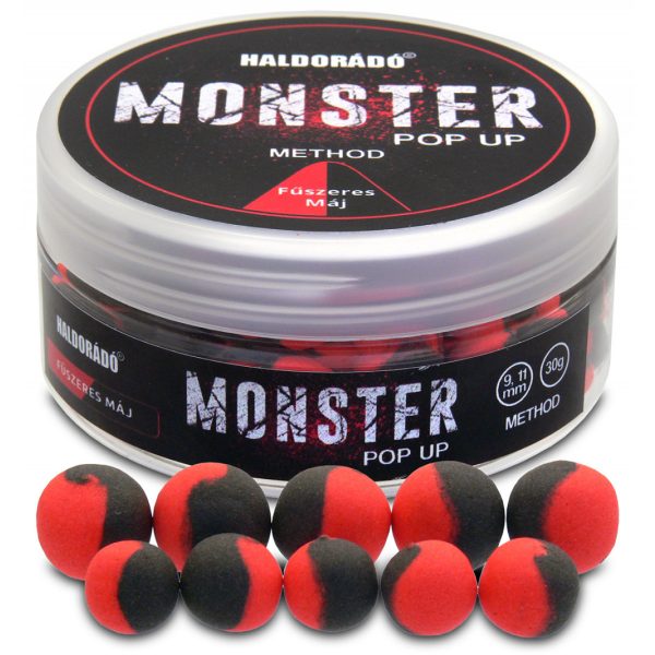 Haldorádó Monster Pop Up Method Korenená Pečeň 30gr 9-11mm