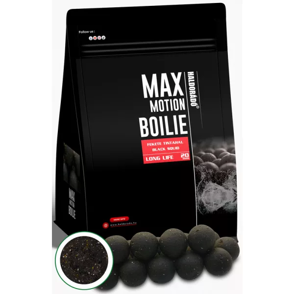 Haldorádó Max Motion Boilie Long Life Čierna Sépiovka 800gr 20mm Boilie