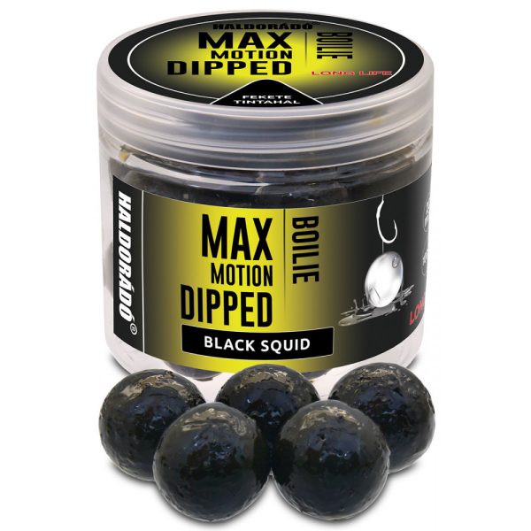 Haldorádó Max Motion Boilie Dipované Čierna chobotnica 100gr 20mm Boilie
