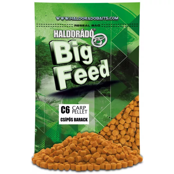 Haldorádó Big Feed C6 Pelet Štipľavá Marhuľa 700gr 6mm Kŕmny pelet