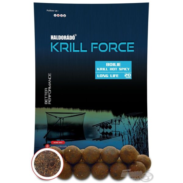 Haldorádó Krill Force Boilie Long Life 20mm Krill Hot Spicy Kŕmna boilie 700gr