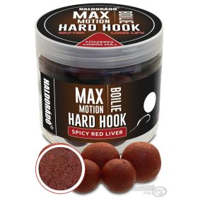   Haldorádó Max Motion Boilie Hard Hook Wafter 16, 20mm Fűszeres Vörös Máj Csalizó Bojli 100gr