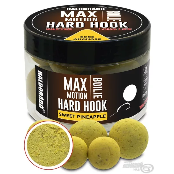 Haldorádó Max Motion Boilie Hard Hook Wafter 24, 30mm Sladký Ananás Nástrahové Bojli 150gr