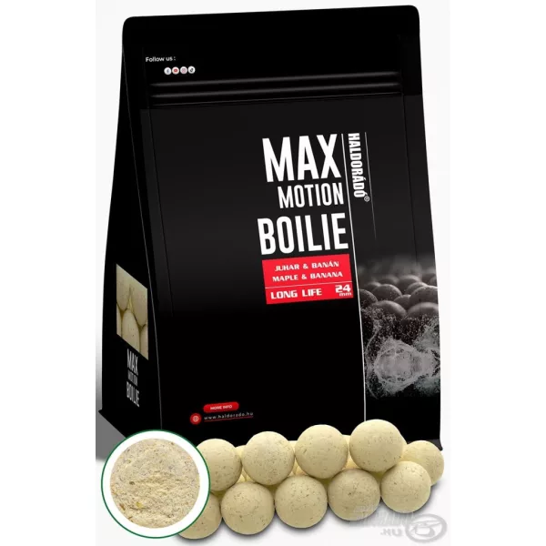 Haldorádó Max Motion Boilie Long Life 24mm Javor & Banán Boilie 800gr