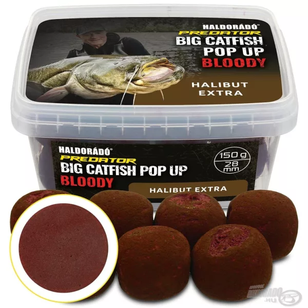 Haldorádó Catfish Pop Up 28mm Bloody Halibut Extra Nástraha na sumce 200gr