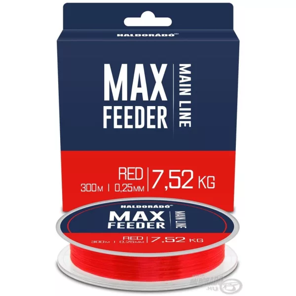 Haldorádó Max Feeder Red 0,25mm 300m Monofilný kmeňový vlasec