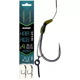   Haldorádó Slip D-Rig 4 Füles, Szakállas Fonott Előkötött Horog 2db