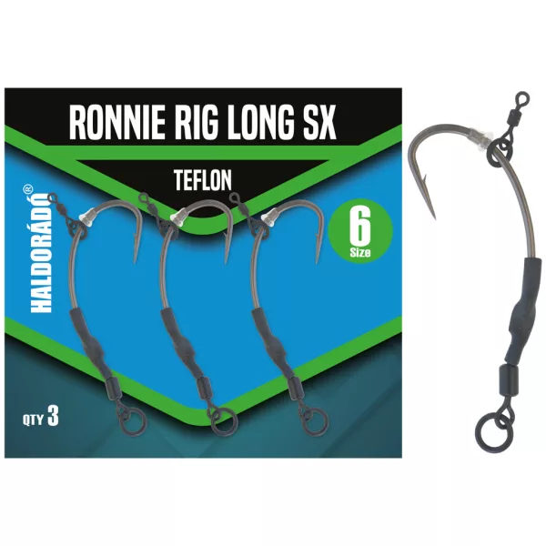 Haldorádó Ronnie Rig Long SX 6 Szakállas Horog 3db