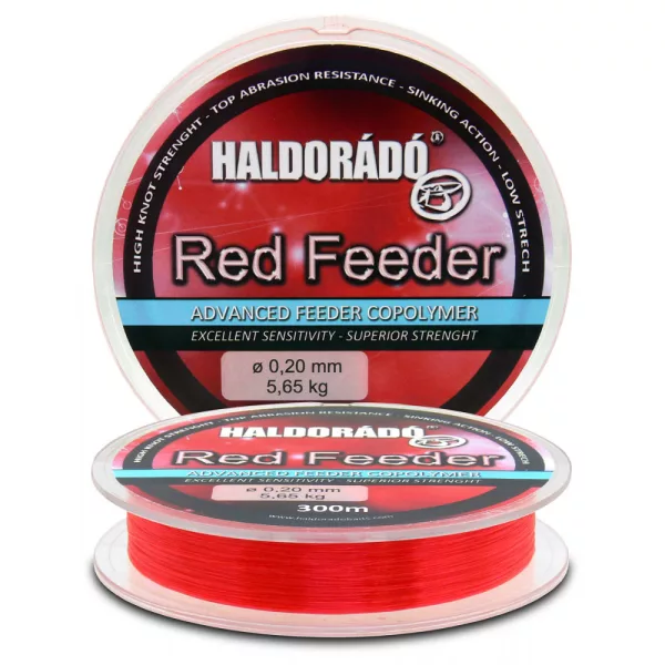 Haldorádó Red Feeder 0,30mm 300m Monofil hlavný vlasec - Červená