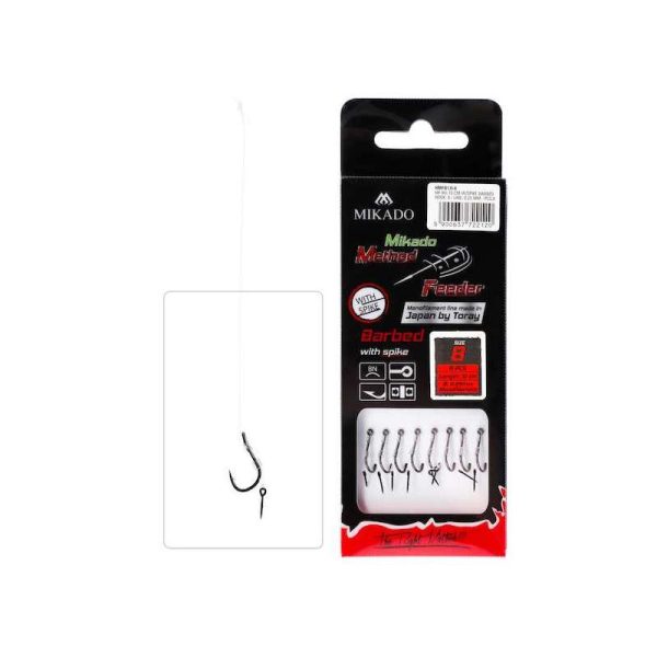 Mikado Method Feeder FC s tŕňom na nástrahu 4 s očkom, s protihrotom Nadväzec 8ks
