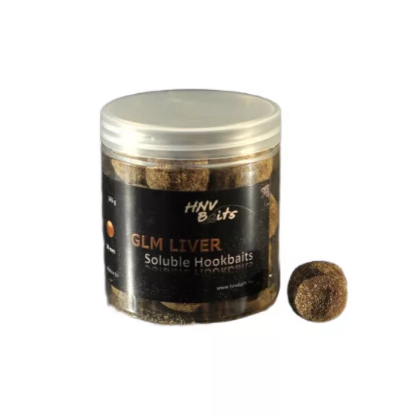 HNV Baits GLM Liver Soluble Hookbaits 24mm Rozpustná Háčiková Nástraha 165gr