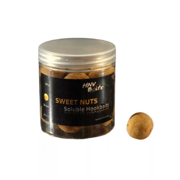 HNV Baits Sweet Nuts Soluble Hookbaits 24mm Rozpustná Háčiková Nástraha 165gr