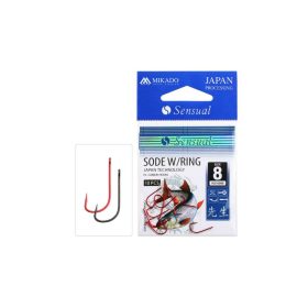   Mikado Sensual Sode W/Ring 8 Háčik na pleskáča s očkom a protihrotom 10ks