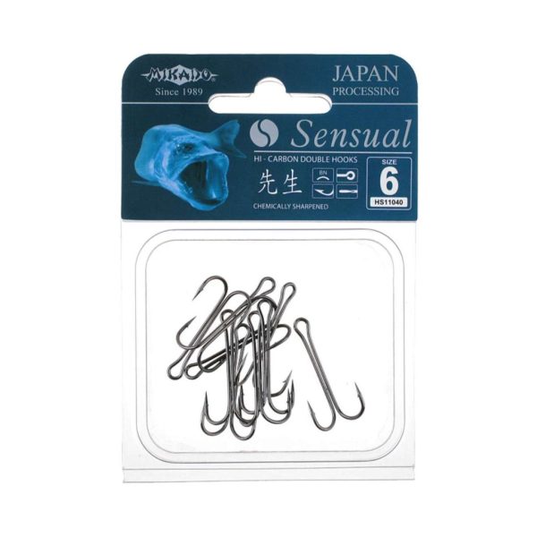 Mikado Sensual Double 2/0 S očkom S protihrotom Dvojháčik na dravce 6ks