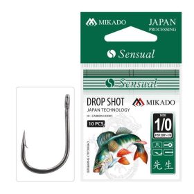   Mikado Sensual Drop Shot 2/0 Jednoháčik s očkom, protihrotom na dravce 10ks