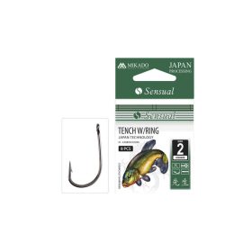   Mikado Sensual Tench W/Ring 10 Háčik na pleskáča s očkom a protihrotom 10ks