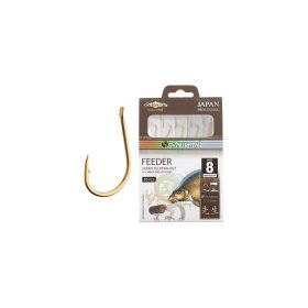   Mikado Sensual Feeder 6 Zlatý plátok s protihrotom predviazaný háčik 10ks