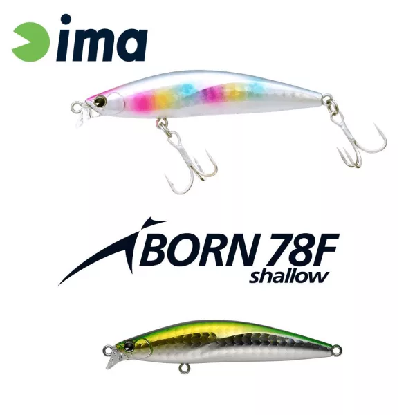 Ima iBorn 78F Shallow 7,8cm 8,5gr 009 Green Back Shiner Wobbler