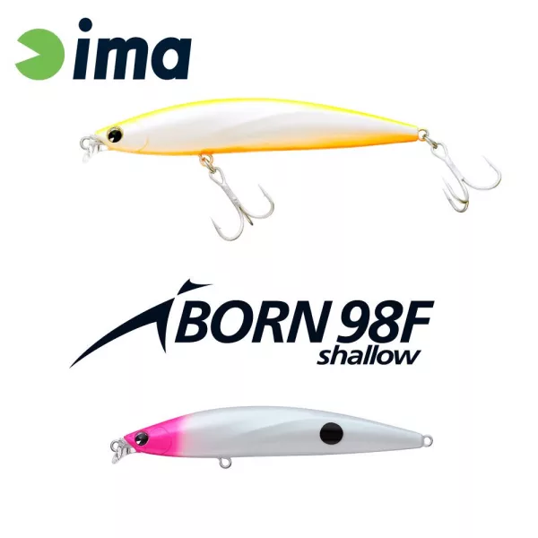 Ima iBorn 98F Shallow 9,8cm 13gr 020 PH Pearl Dot Wobbler