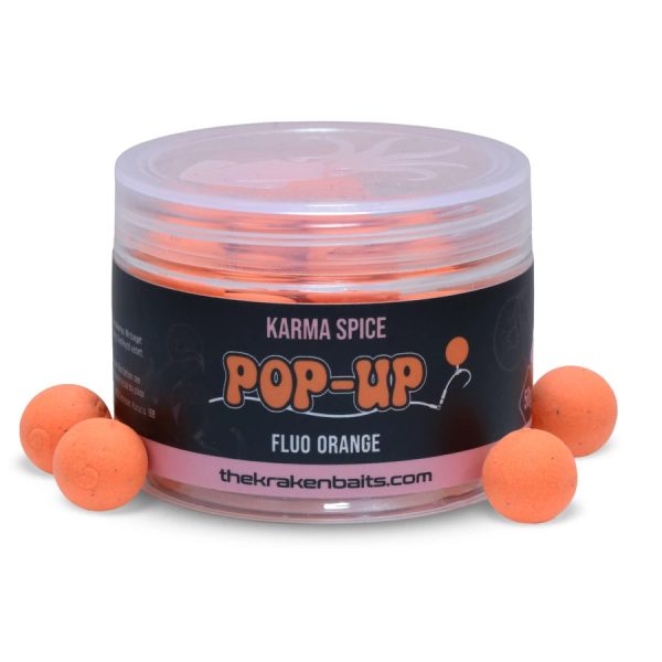 The Kraken Baits Karma Spice Fluo Orange Fűszeres 12mm Pop Up 50gr