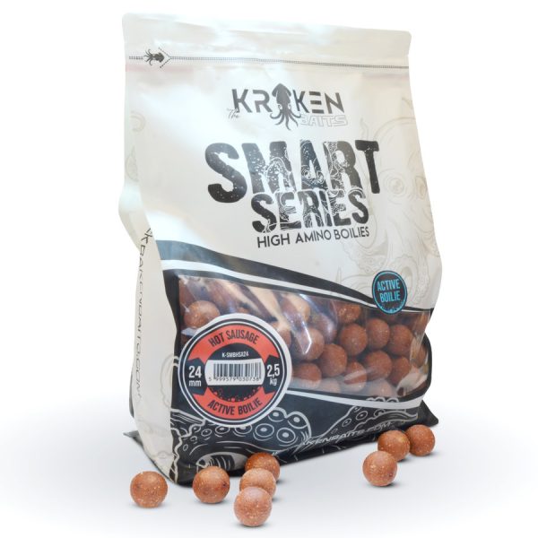 The Kraken Baits Smart Series Hot Sausage Active 24mm Bojli 2,5kg