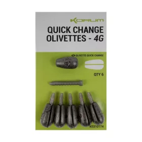   Korum Quick Change Olivettes Rýchlovýmenné závažie na plavák 6gr