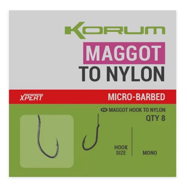 Korum Xpert Maggot Hooks Monofilový predviazaný háčik s protihrotom 14