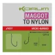 Korum Xpert Maggot Hooks To Nylon Monofil Vopred naviazaný háčik s protihrotom 16
