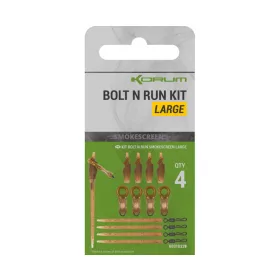   Korum Smokescreen Bolt N Run Kit Large Koncové montáže sada 4ks