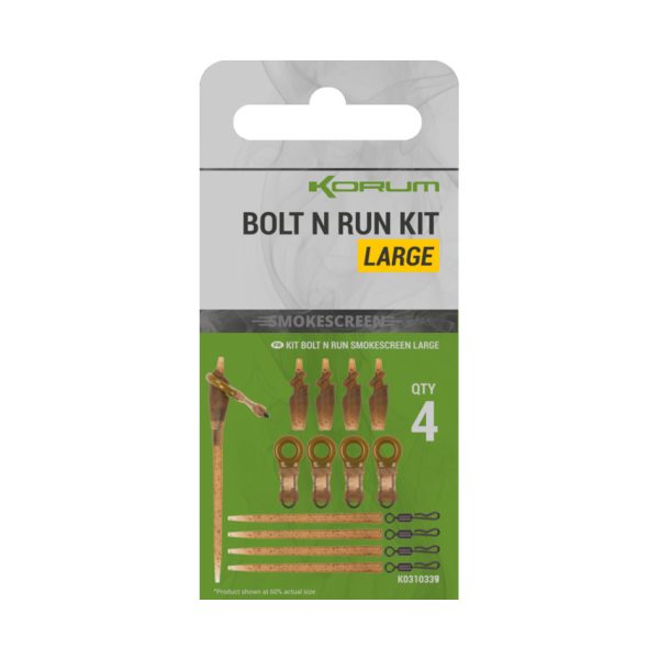 Korum Smokescreen Bolt N Run Kit Large Koncové montáže sada 4ks