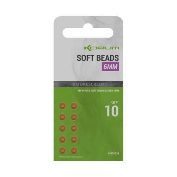 Korum Smokescreen Soft Beads 6mm Gumové korálky 10ks