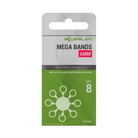 Korum Smokescreen Mega Bands 6mm Peletová gumička 8ks