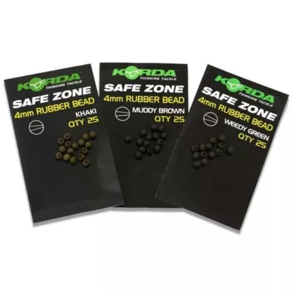 Korda Safe Zone 4mm Rubber Bead Green - 25 ks - gumová korálka