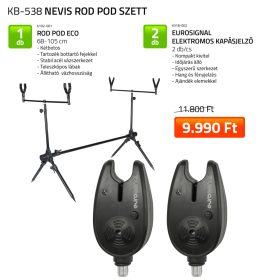   Nevis Eco Rod Pod + Eurosignal Elektronický signalizátor záberu Rybársky set