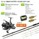Nevis River Carp Feeder 390 Prút s navijakom Avanger XT 4000 s Method Kaprovým Feeder Košíkom (3-dielny set) Rybársky Set