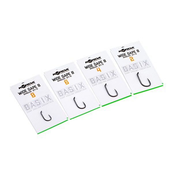 Korda Basix Wide Gape Barbless 8 Háčik s očkom, bez protihrotu 10ks
