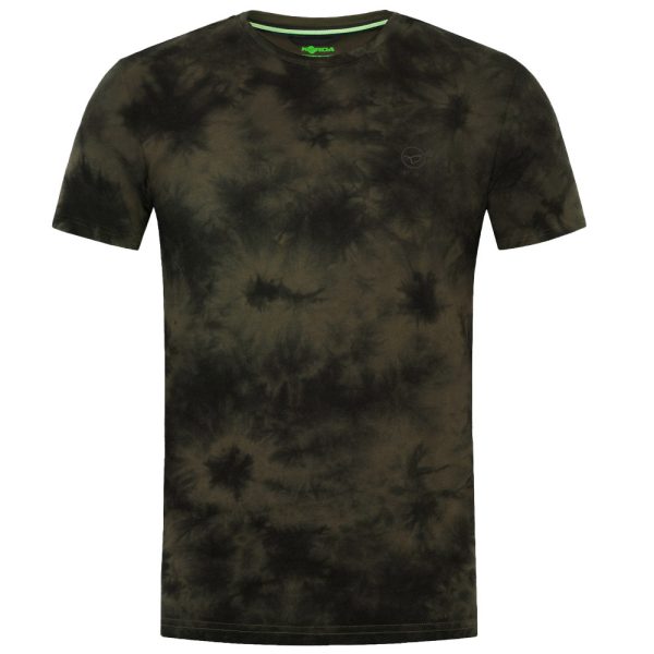 Korda Tie Dye Tmavo Olivové Tričko XL