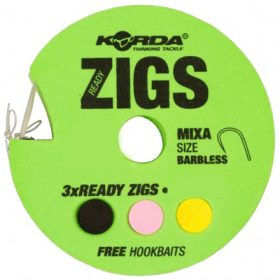   Korda Ready Zigs 12 (360cm) Barbless size 10- predviazaný boilies ZIG náväzec