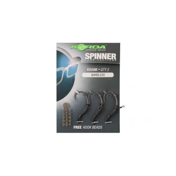 Korda Spinner Hook Sections Krank 6 S očkom, Bezprotišrotový Háčik 3ks
